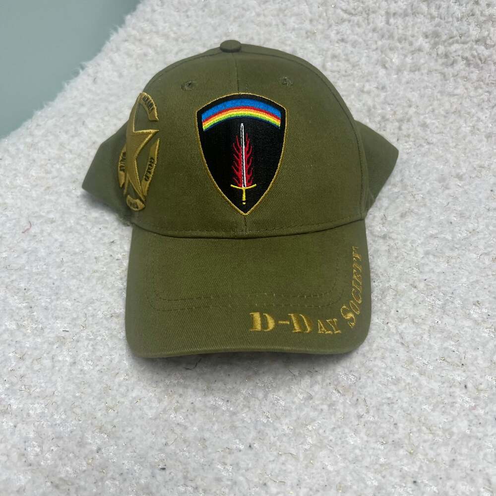 D-Day Society National D-Day Memorial Green Embroidered Hat Cap World War II